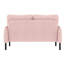 Causeuse en velours côtelé 47,24 po avec poches de rangement latérales, beige-47207601