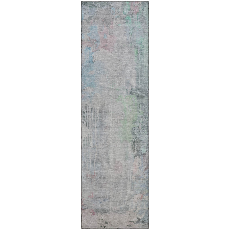 Premium Machine Washable Kelton AMF1233 Abstract Rug, Runner 2'3" x 7'6"