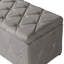 Ensemble de 1 repose-pieds rectangulaire en tissu avec rangement et 2 repose-pieds (beige)