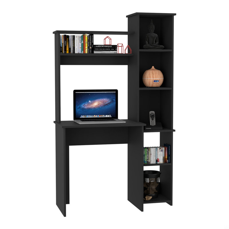 Bureau d'écriture, deux tablettes supérieures, cinq casiers