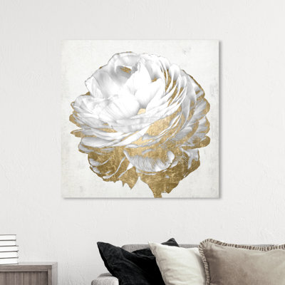 " Gold And Light Floral White " by Oliver Gal