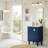 French Style 20-Inch Bathroom Vanity With Ceramic Sink With Soft-Close Door & Half-Moon Handle & Adjustable Shelf-1708614789