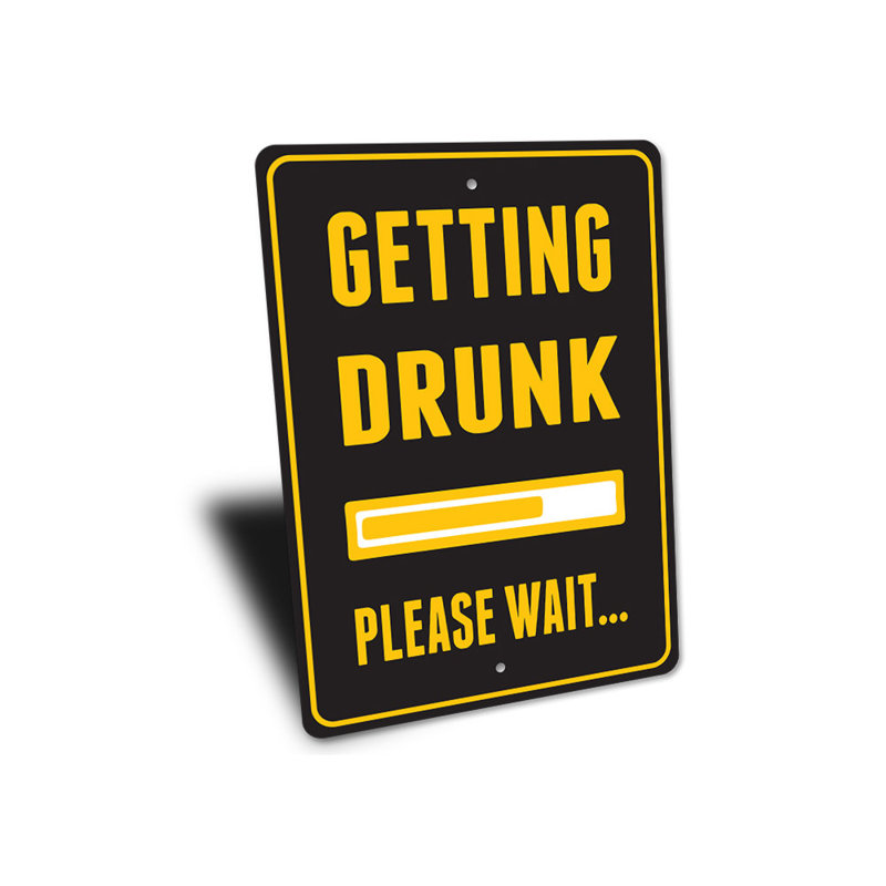 Plaque en aluminium «Drunk Beer», H 18 po x l 12 po x P 0,06 po