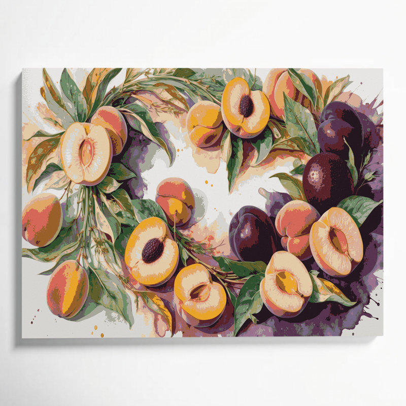 Art mural sur toile beige Fruit Peacotum, H 24 po x l 36 po