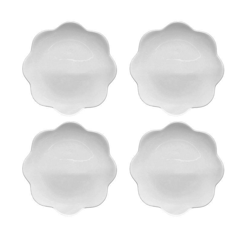 Geometrica White Bone China Appetizer Plate