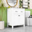 Ensemble de meuble-lavabo simple avec rangement, portes à fermeture en douceur et lavabo en céramique Devises-809943110
