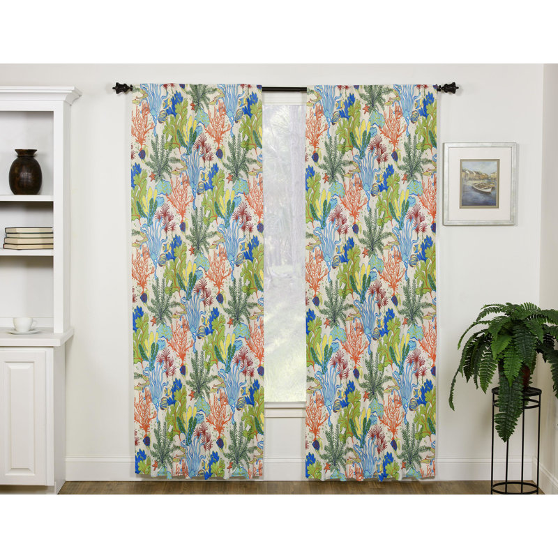Island Breeze 100% Cotton Room Darkening Curtain
