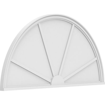 Fronton en PVC de style architectural à 4 rayons l 56 po x H 28 po x P 2 po