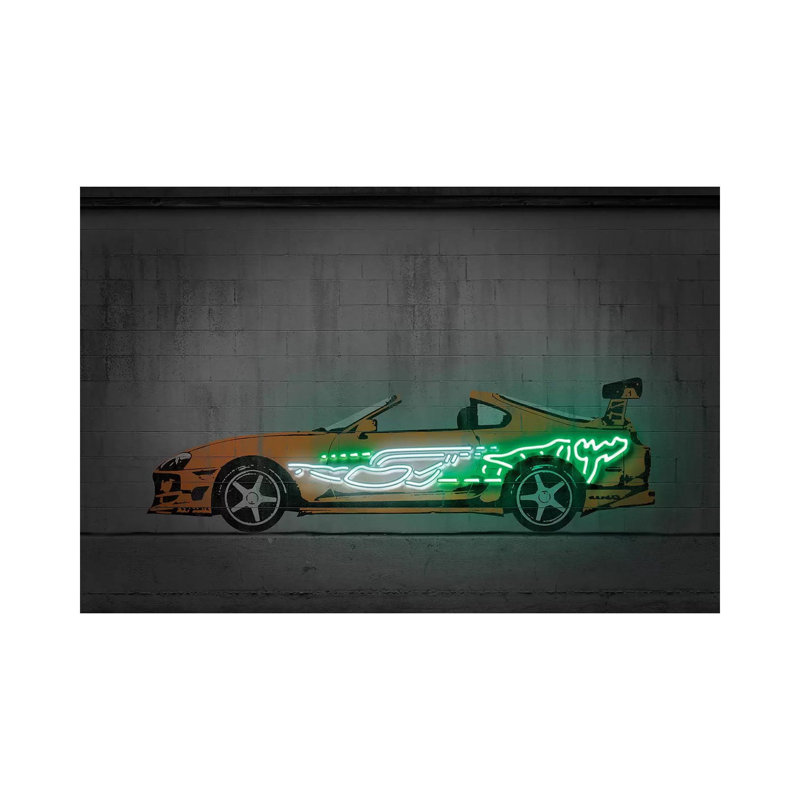 « Supra » par octave Mielu-impression d’art graphique, Pas de tapis, Toile tendue, H 8 po x l 12 po x P 0,75 po