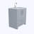 Boston 30'' Single Bathroom Vanity with Resin Top-828807552