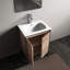 Itsham 24 po L x 18 po P 2 portes Meuble-lavabo avec évier simple et Comptoir en Céramique blanc