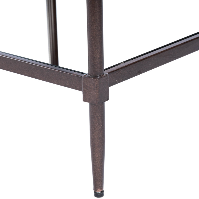 Peninsula Metal & Glass Side Table, Metal Works