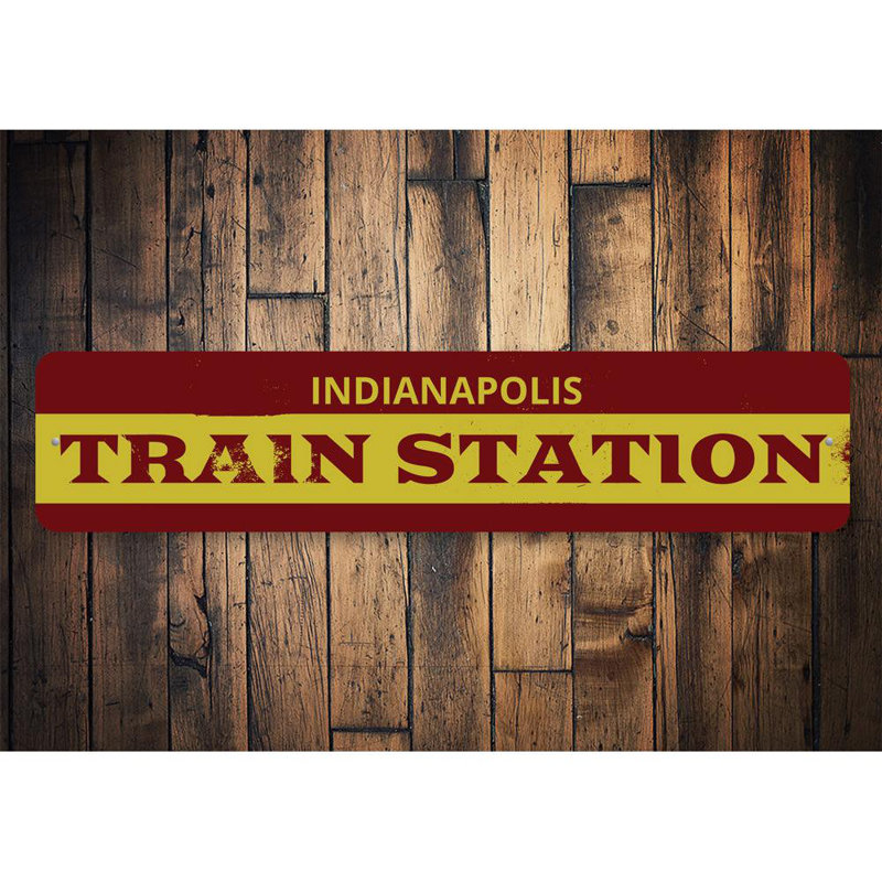 Enseigne de train sur mesure, H 4 po x l 18 po x P 0,04 po
