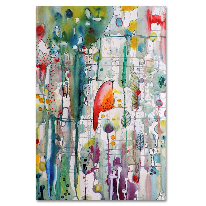 « cache cache », impression sur toile tendue, H 47 po x l 30 po