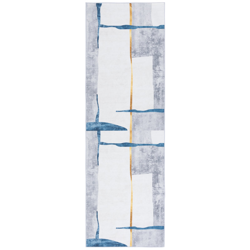 Tapis gris / gris clair Bennita 820, Tapis de couloir 2 pi 6 po x 8 pi