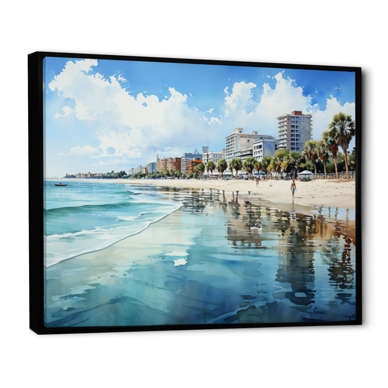 " Myrtle Beach South III ", Cadre flottant noir, H 12 po x l 20 po x P 1 po