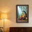 Art mural sur toile Zen Stone Stack Bamboo and Candles in Misty Woods-504334342