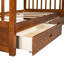 Lit superposé Twintwin en bois massif avec échelles et rangement en noyer - Mobilier de chambre à coucher de qualité pour la maison