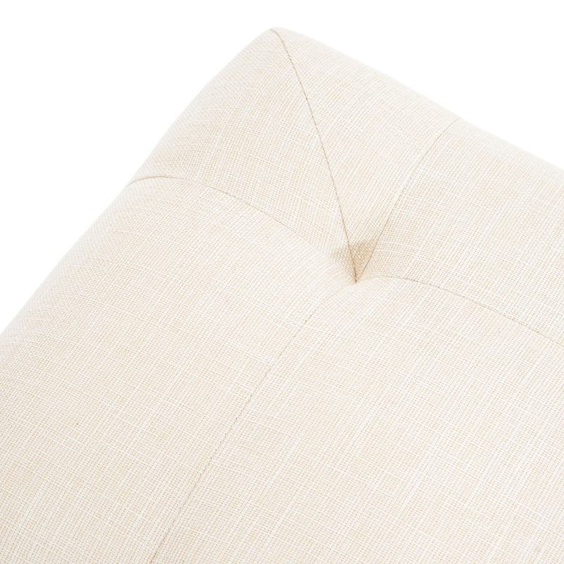 Tissu carré en lin beige, rembourrage en mousse dense, fabrication, coussins à ressorts ensachés de 30,77 po, embouts de pieds non marquants et profondeur, 34,6 lb