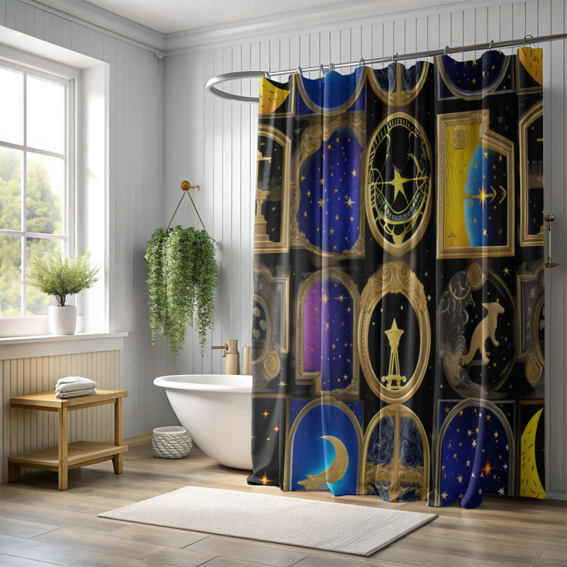 Rideau de douche Celestial Riddle - Premium, H 74 po x l 71 po