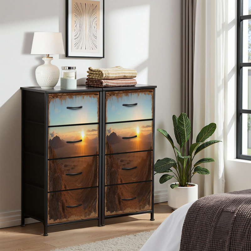 Commode pour commode de chambre à coucher pour commode de parc national Haleakala sunrise Commodes en tissu et rangement avec 4 tiroirs