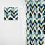 Rideaux obscurcissant à chevrons géométriques à motif de chevrons bleu et blanc Tiles - 1 panneaux-107597157