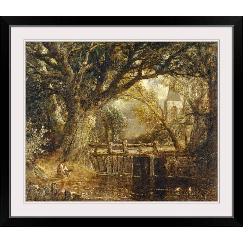 «The Weir» par John Constable - reproduction imprimée, H 24 po x l 30 po x P 1,25 po, Toile