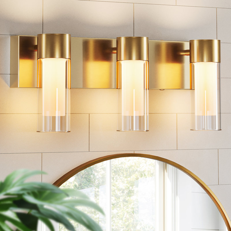 3 - Vanity Light , LED Bathroom Light Fixtures, Antique Brass