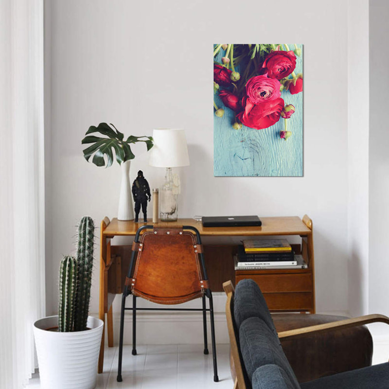 «Flower», impression sur toile, H 18 po x l 12 po x P 1,5 po, Toile tendue, Pas de tapis