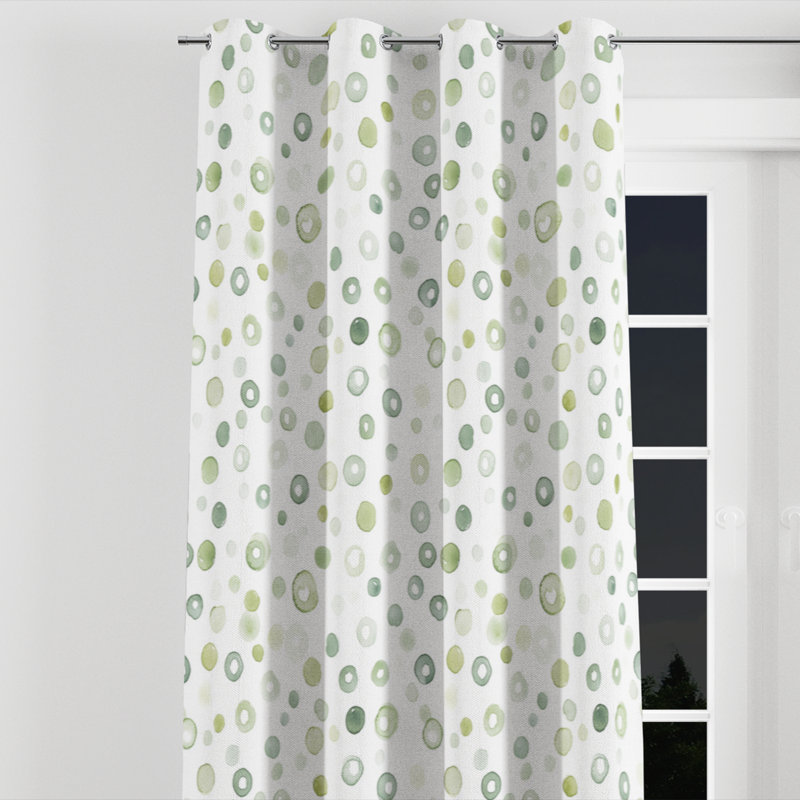Rideaux de fenêtre Modern - motifs géométriques avec œillets Borgia - 1 panneau, L 52 po x L 84 po, Œillets argentés