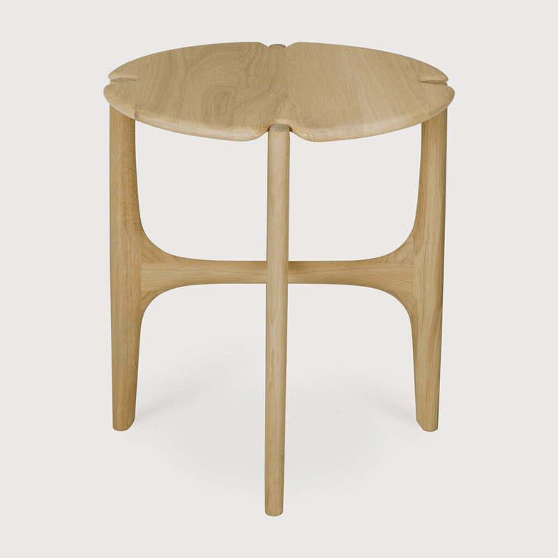 Pi Solid Wood End Table, Oak