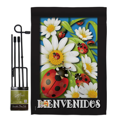 Double Sided 18.5'' H x 13'' W Polyester Flag Set
