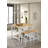 Hollis Brown/White 3-Piece Kitchen Island Counter Height Table with Stools