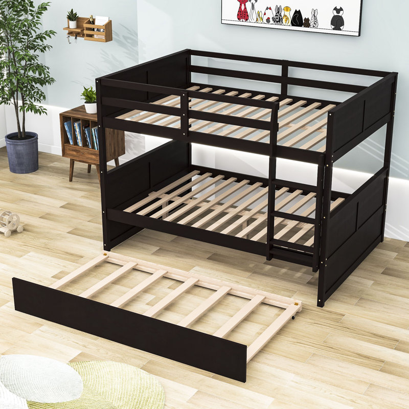 Cantero Kids Full Over Full Bunk Bed with Trundle, Espresso