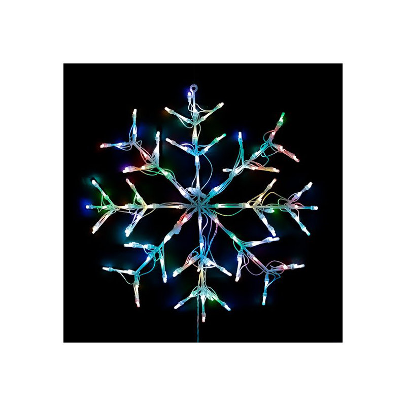 Flocon de neige changeant de couleur avec affichage RVB
