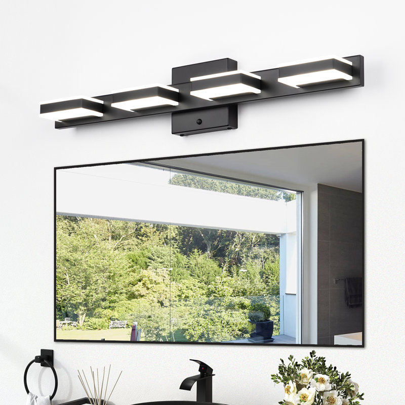Charnessa Dimmable LED Vanity Light 3000K/4000K/5000K CCT Adjustable, 4, Matte Black