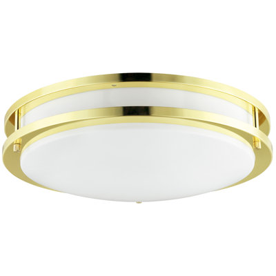 1 luminaire encastré en laiton poli