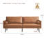 3 Seater Faux Leather Sofa-1265961917