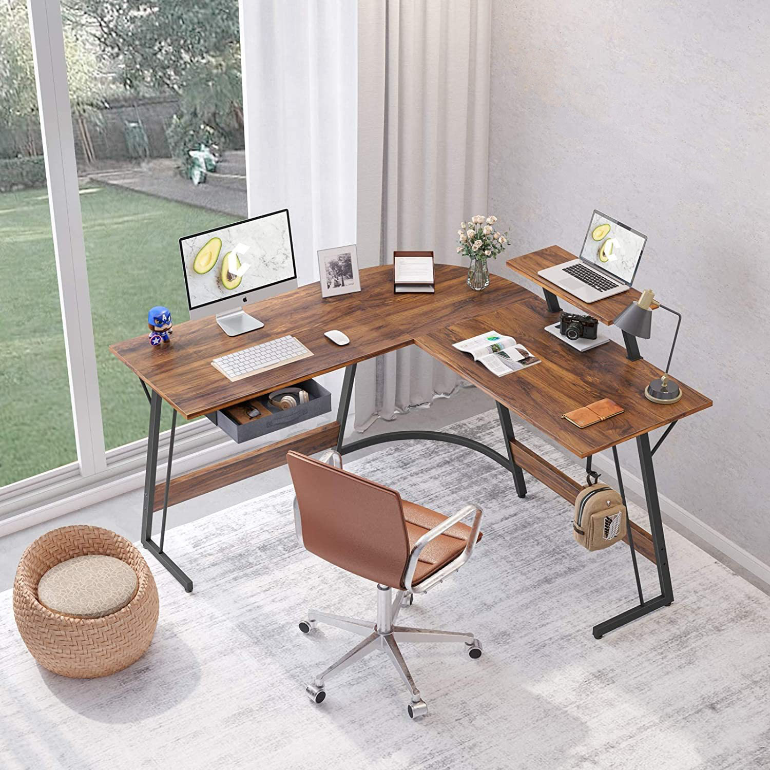 Inbox Zero Eliut L-Shape Reversible Desk & Reviews | Wayfair