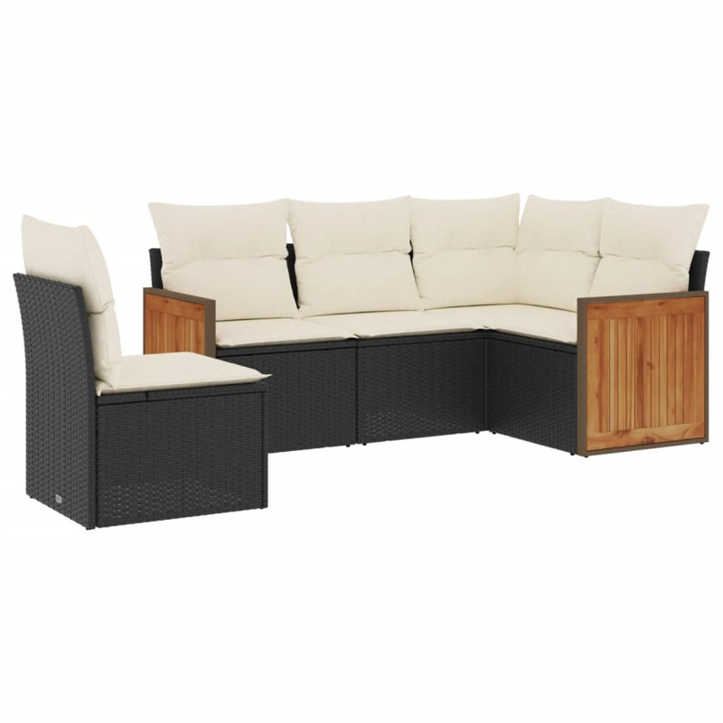 Ensemble de canapé de jardin Vidaxl - noir