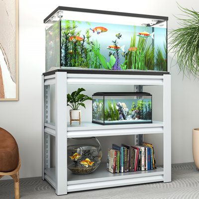 40-50 Gallon Metal Aquarium Stand, 31.5"L X 18"W X 34"H, Adjustable, Heavy Duty, for Home Office