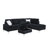 102'' Upholstered Sectional Sofa with Ottoman-525954924