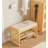 Solid Wood Rattan Woven Shoe Changing Stool, Home Use, Can Sit Shoe Cabinet.