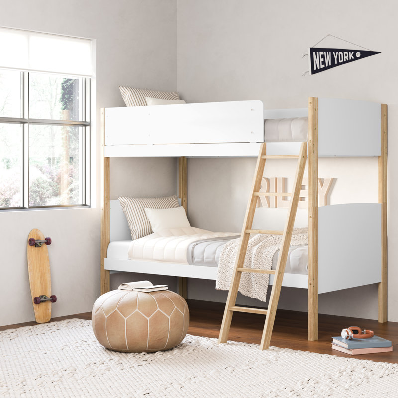 Lit superposé simple au-dessus d'un lit simple Delray par Storkcraft, Blanc