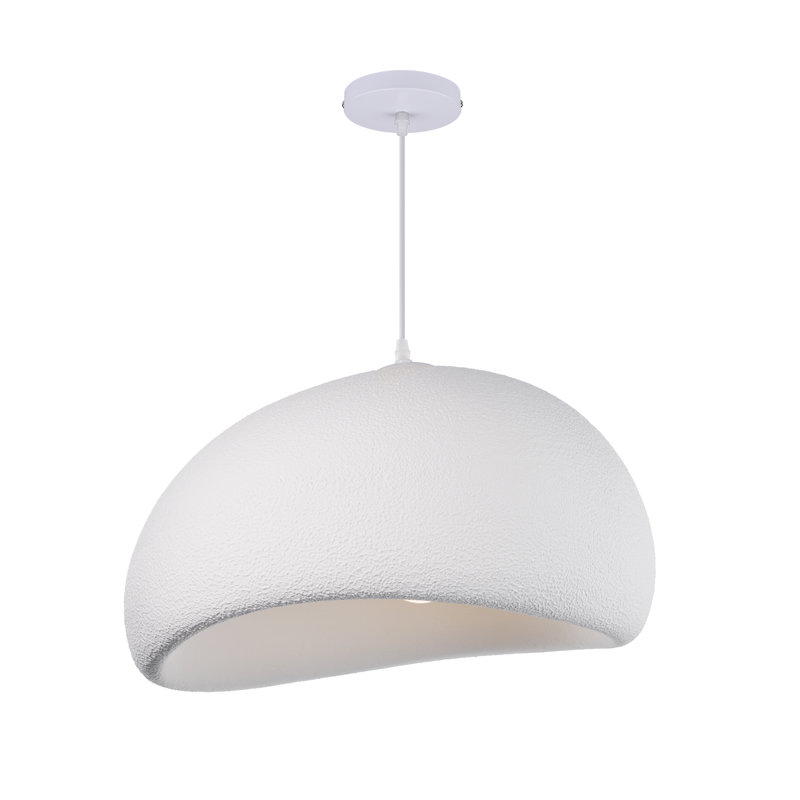 Aneres Rosenstein 1 - Light Rattan Pendant, 13.77" H x 23.62" W x 23.62" D
