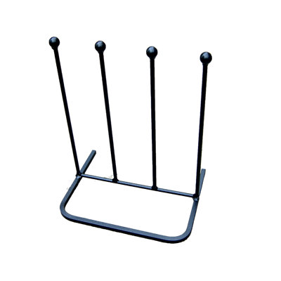 2 Pair Boot Stand (Storage) Solid Metal in Black