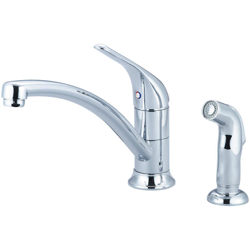 Robinet de cuisine à poignée simple avec jet latéral Legacy, Chrome poli