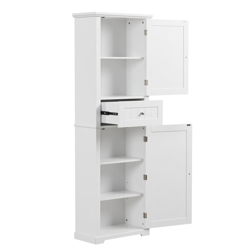 Grande armoire de rangement pour salle de bain, Blanc