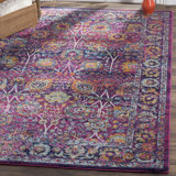 Goldstein Persian Fuchsia Area Rug