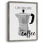 Begins After Coffee, reproduction encadrée - bois massif-1520464390